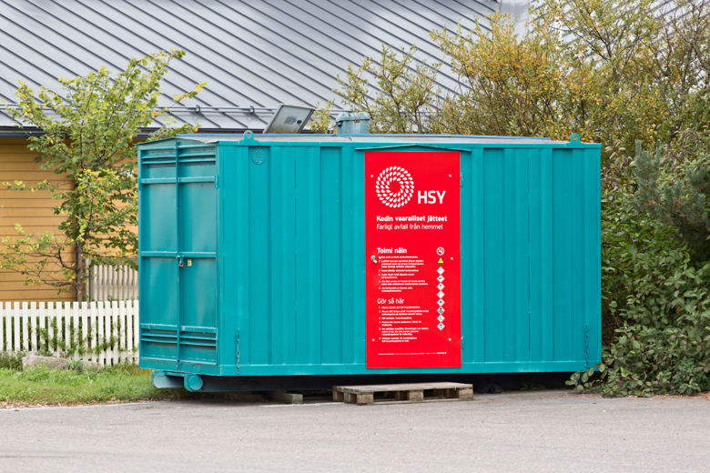 HSY’s container for household hazardous waste.